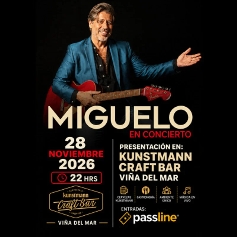 Miguelo en Concierto en Kunstmann Craft Bar Viña del Mar
