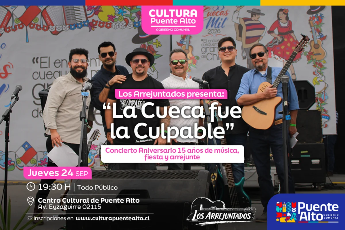 Los Arrejuntados celebran 15 años de trayectoria con “La Cueca Fue la Culpable”