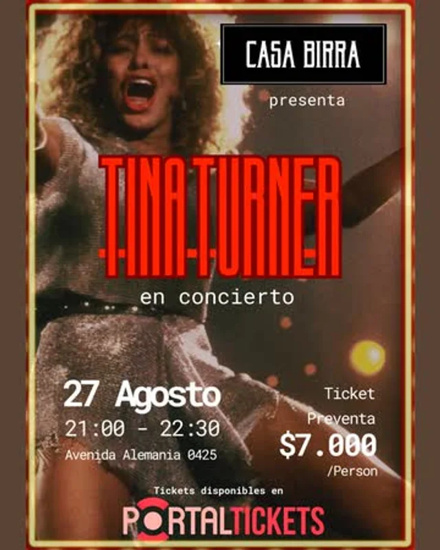 Concierto Tina Turner En Casa Birra, Temuco