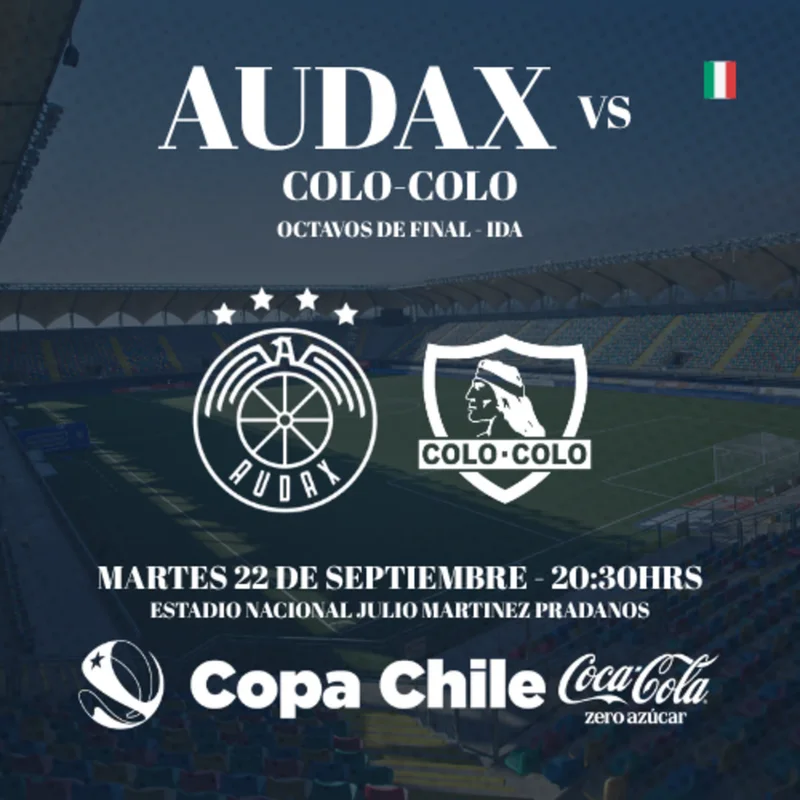 Audax Italiano vs Colo Colo / Copa Chile CocaCola Zero Azucar / Octavos de final - Ida