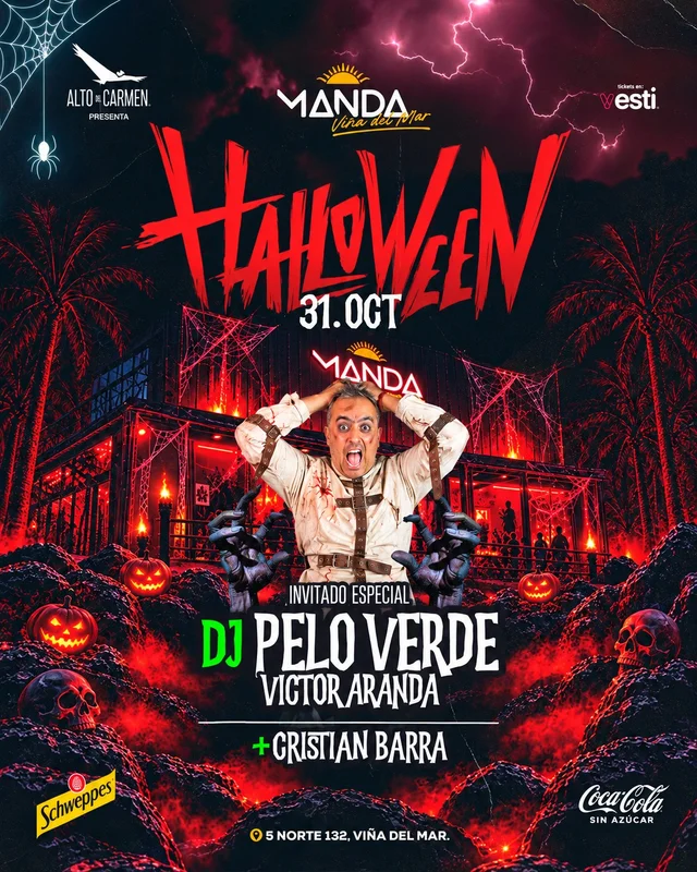 🎃 MANDA VIÑA Invita: HALLOWEEN NIGHT // SÁBADO 31.OCT 👻