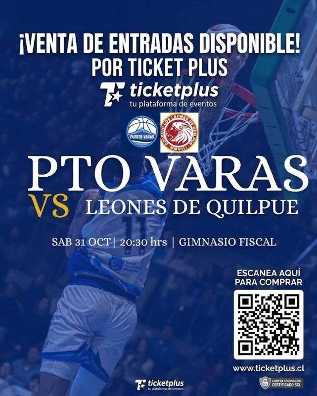 Puerto Varas Basket vs CD Los Leones / LNB / Liga Chery By Cecinas Llanquihue 2026