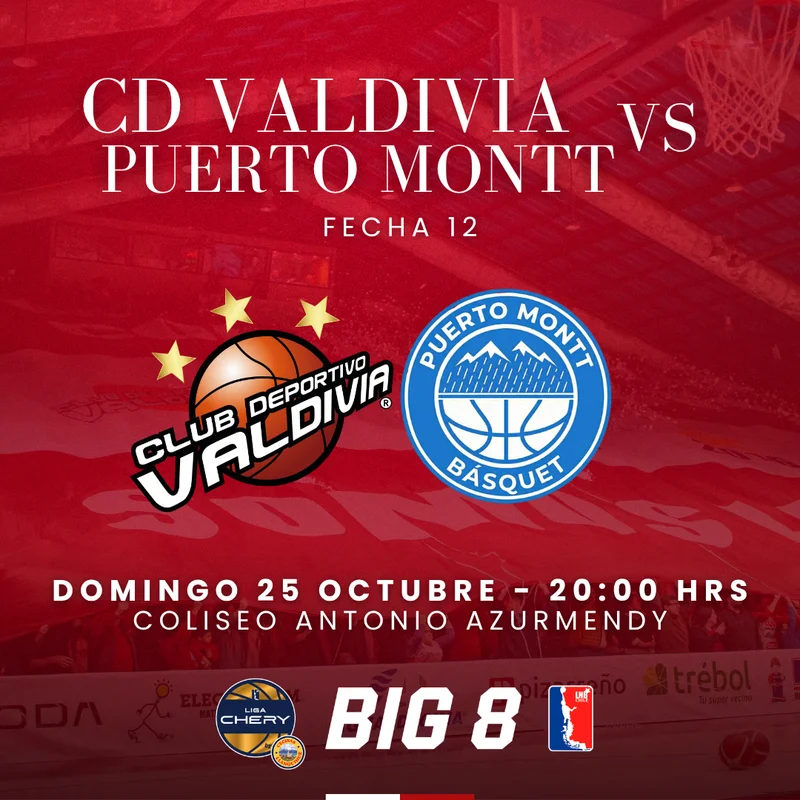 ?CD Valdivia vs Puerto Montt Basket / Liga CHERY by Cecinas Llanquihue 2026