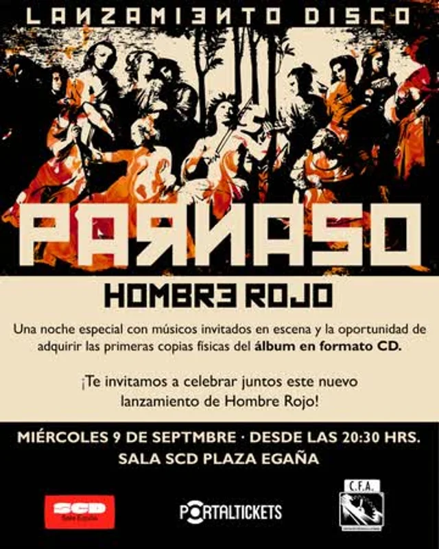 Hombre Rojo Presenta: Lanzamiento Del Disco Parnaso En Sala Scd Egaña
