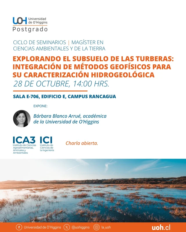 Ciclo de seminarios | MCAT: Explorando el Subsuelo de las Turberas: Integración de Métodos Geofísicos para su Caracterización Hidrogeológica