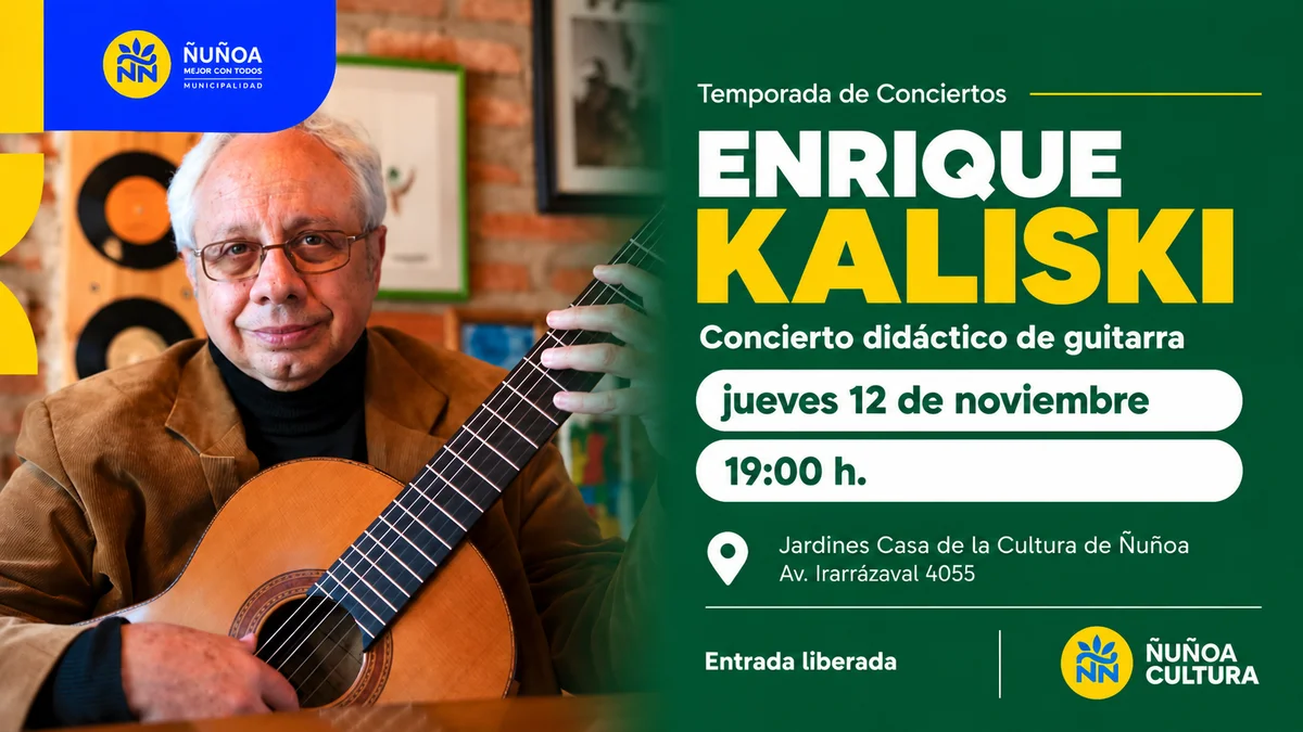 Temporada de Conciertos: Enrique Kaliski presenta un concierto didáctico de guitarra