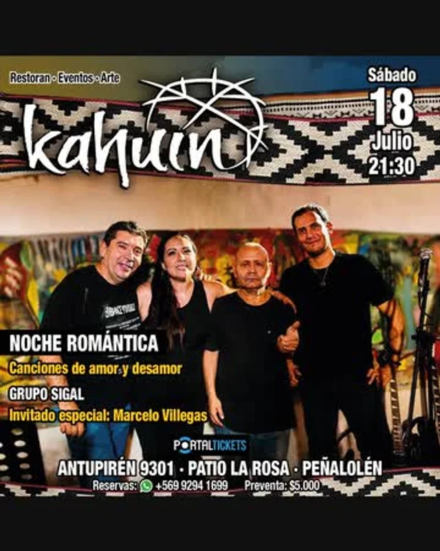 Kahuin Presenta: Noche Romántica - Canciones De Amor Y Desamor - Grupo Sigal