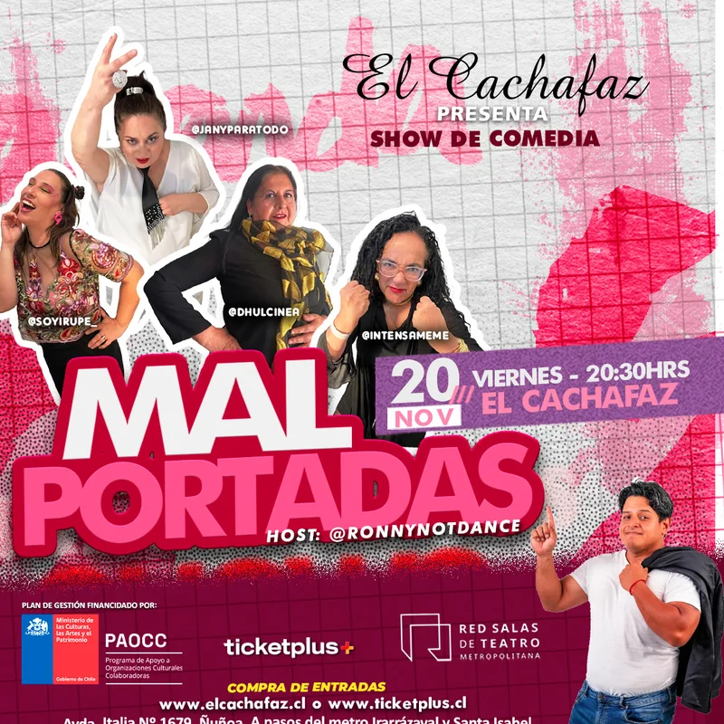 Show de Stand up-Las mal portadas- Viernes 20 Noviembre 20:30hrs