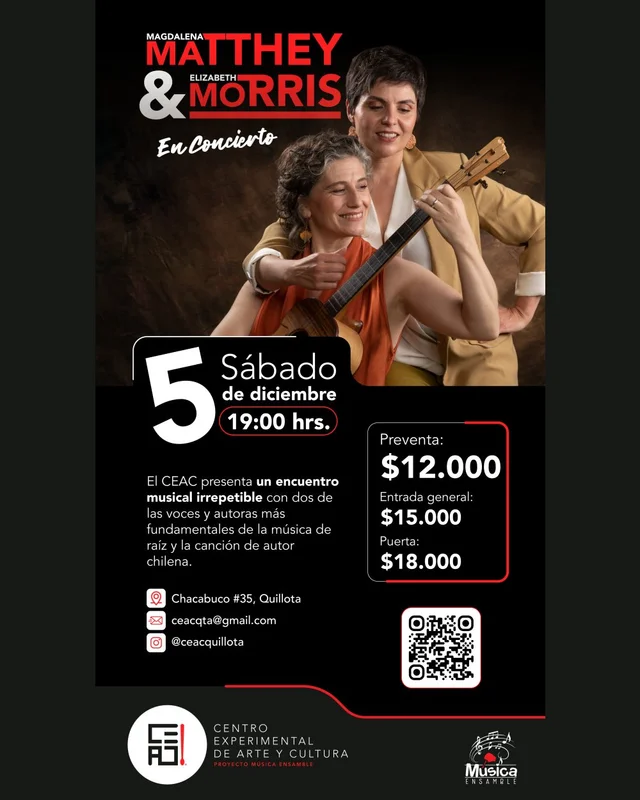 Magdalena Matthey + Elizabeth Morris En Ceac, Quillota