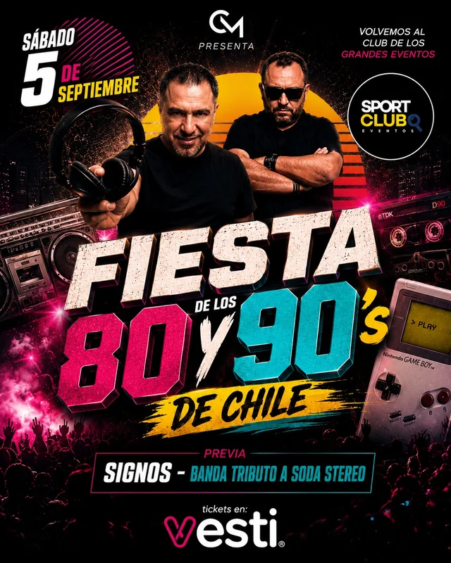 FIESTA 80s y 90s DE CHILE SPORT CLUB QUILLOTA