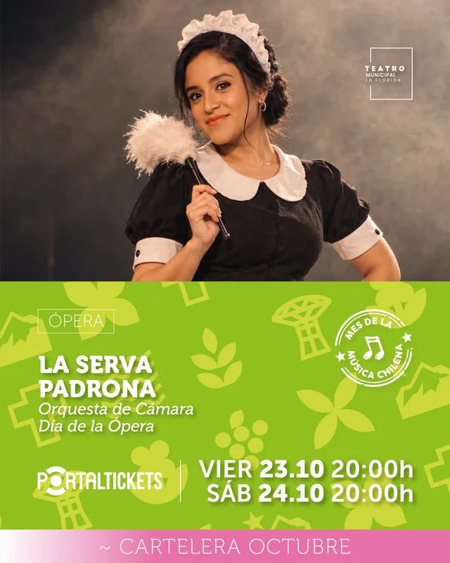 La Serva Padrona / Orquesta De Cámara - Viernes 23 De Octubre En Teatro Municipal De La Florida
