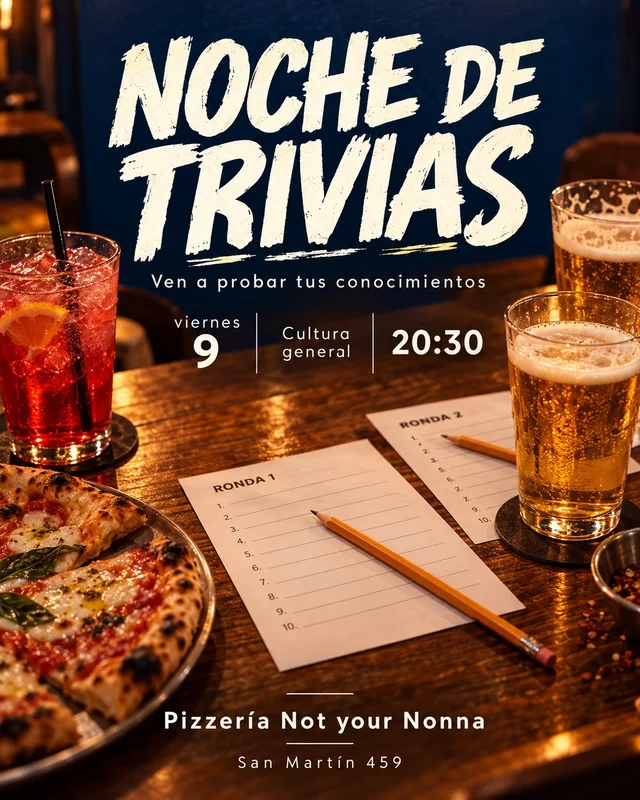 Noche de Trivias🧠 VIE 9/10 (cupos limitados)