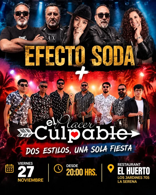 Del Rock Al Retro Pop En Restaurante Del Huerto, La Serena