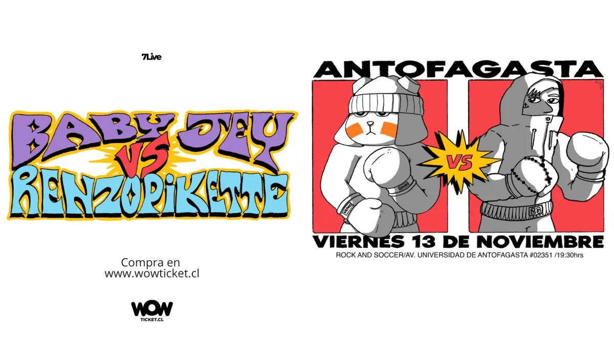 BABY JEY VS RENZO PIKETTE  ANTOFAGASTA "ROCK AND SOCCER" VIERNES 13 DE NOVIEMBRE  (Concierto para todas las edades)