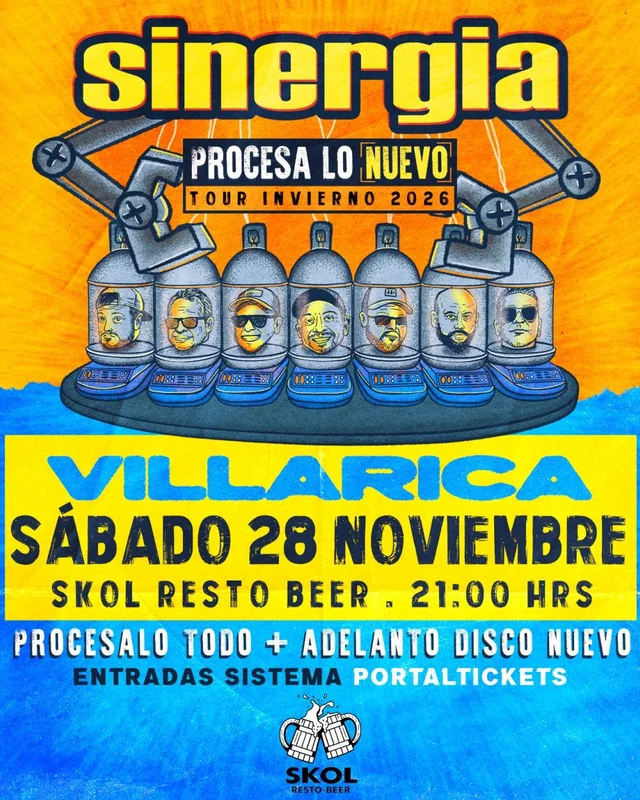 Sinergia En Vivo En Skol Resto Beer, Villarrica