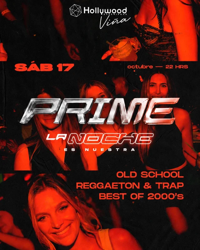 ★ SÁBADO PRIME ★ en Hollywood Viña  |  Sábado 17 de Octubre 2026