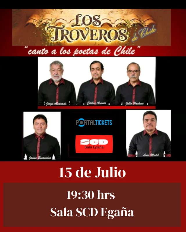 Los Troveros De Chile Armonías Y Poemas En Sala Scd Egaña
