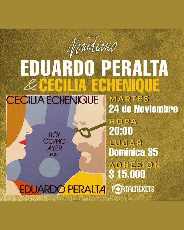 Eduardo Peralta + Cecilia Echenique En El Mesón Nerudiano