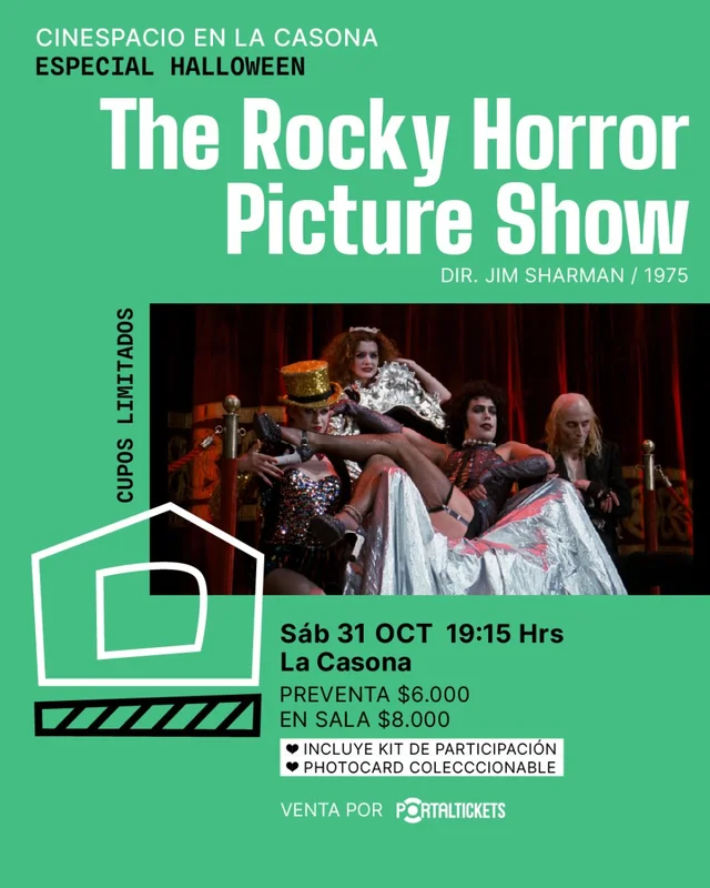 The Rocky Horror Picture Show — Especial Halloween — Cinespacio En La Casona, Talca