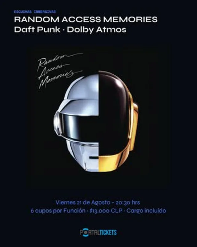 Escuchas Inmersivas En Estudio Serena - Random Access Memories De Daft Punk - Viernes 21 De Agosto
