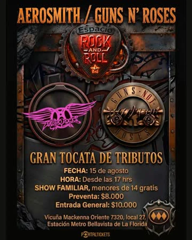 Aerosmith Y Gun N' Roses En Espacio Rock & Roll
