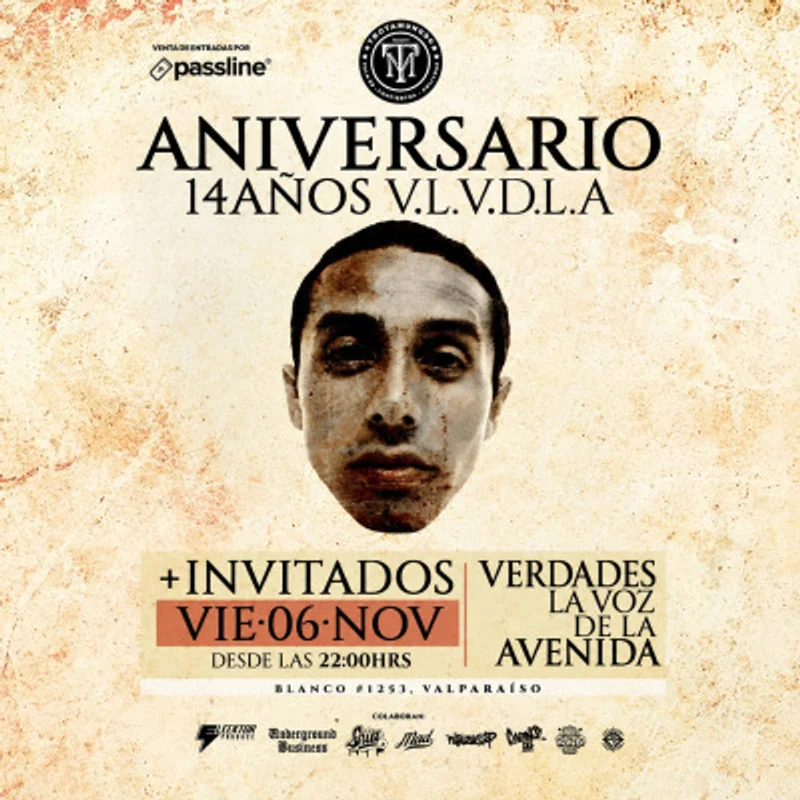 Jonas Sanche - ANIVERSARIO 14 AÑOS — VERDADES, LA VOZ DE LA AVENIDA en Trotamundos Valparaíso