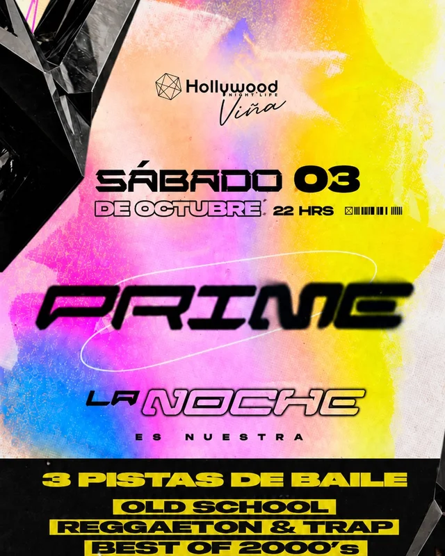 ★ SÁBADO PRIME ★ en Hollywood Viña  |  Sábado 03 de Octubre 2026