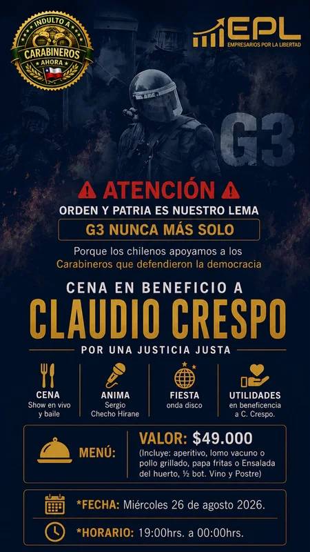 Cena beneficio G3