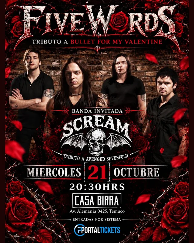 Tributo A Bullet For My Valentine Y Avenged Sevenfold En Casa Birra, Temuco