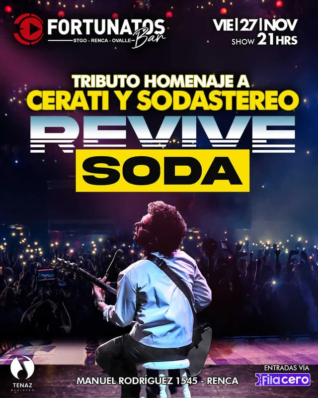 Revive Soda: Tributo a Cerati y Soda Stereo en Fortunatos