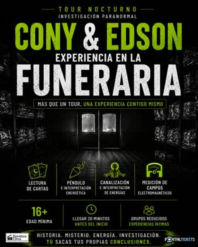 Tour Nocturno: Cony & Edson: Experiencia En La Funeraria - Viernes 24 De Julio Del 2026 - 23:30 Horas