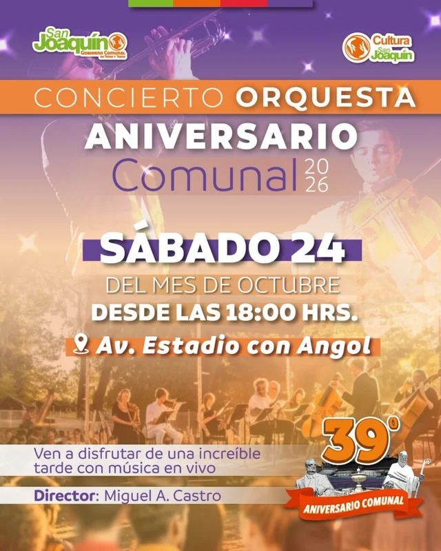 Concierto Orquesta De Aniversario Comunal 2026