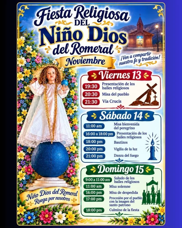 Fiesta Religiosa Niño Dios del Romeral, Río Hurtado