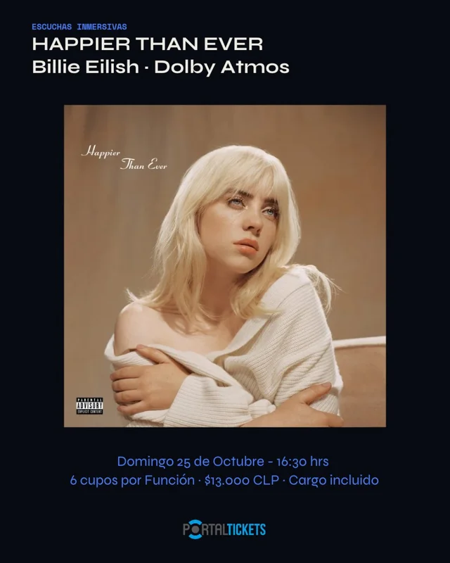 Escuchas Inmersivas En Estudio Serena - Happier Than Ever - Billie Eilish - Domingo 25 De Octubre