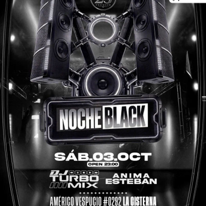 Noche Black Sala25 - Sabado 3 Octubre