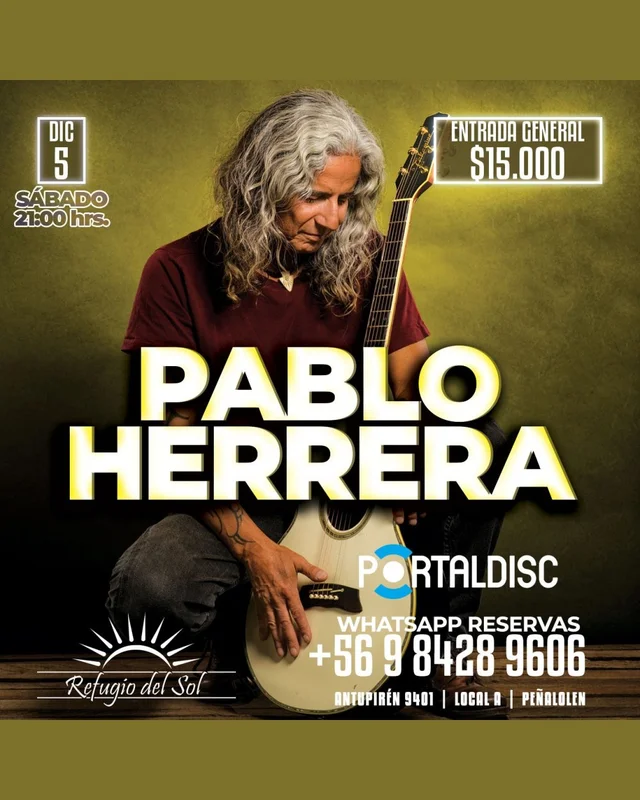 Pablo Herrera En Un Concierto Íntimo En Refugio Del Sol
