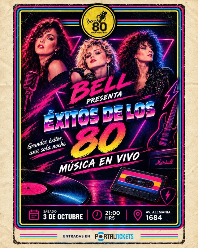 Bell Presenta Éxitos De Los 80 En Bar 80'S