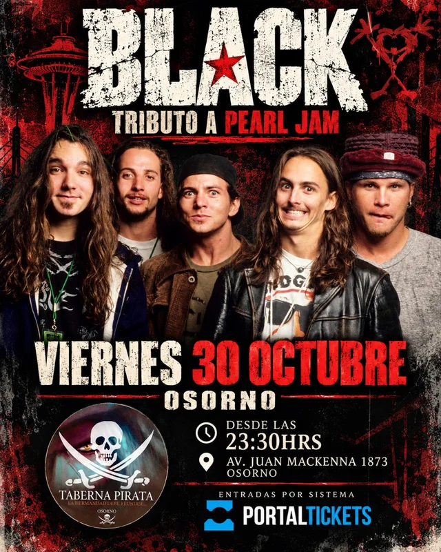 Black Peael Jam En Taberna Pirata, Osorno