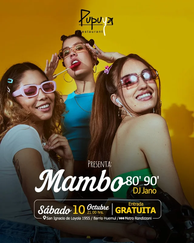Sábado De Mambo 80/90 En Pupuya Restaurant