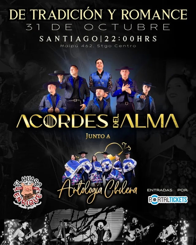 31/10 Sabado - Halloween Cuequero - Acordes Del Alma Y Antologia Chilena En El Huaso Enrique