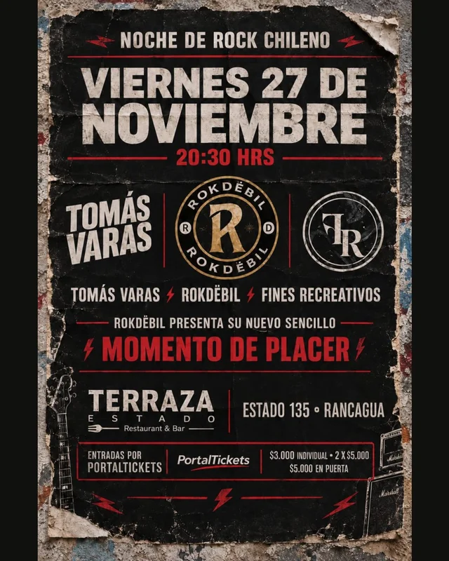 Tomas Varas, Rokdebil Y Fines Recreativos En Terraza Estado