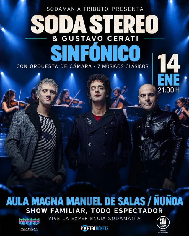 Sodamania Sinfónico: Tributo Soda Stereo En Aula Magna Manuel De Salas