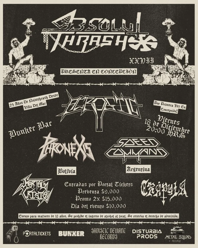 Acrostic 25 Años De Noisethrash En Bunker Bar