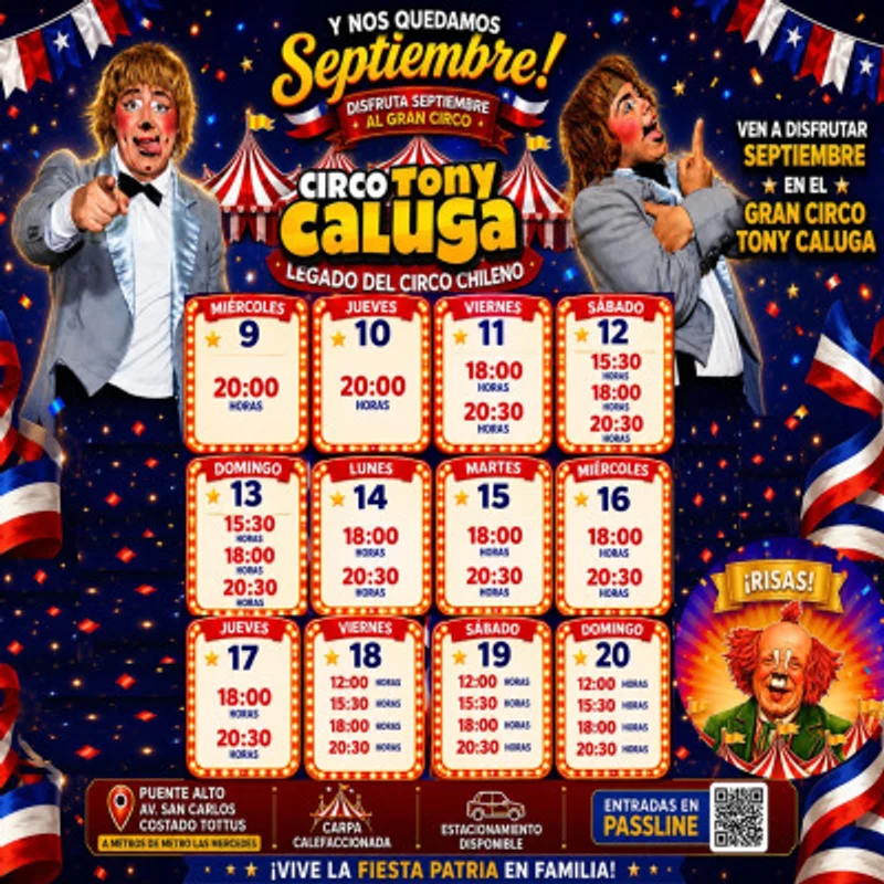 El Circo de Tony Caluga en Puente Alto  / FIestas Patrias