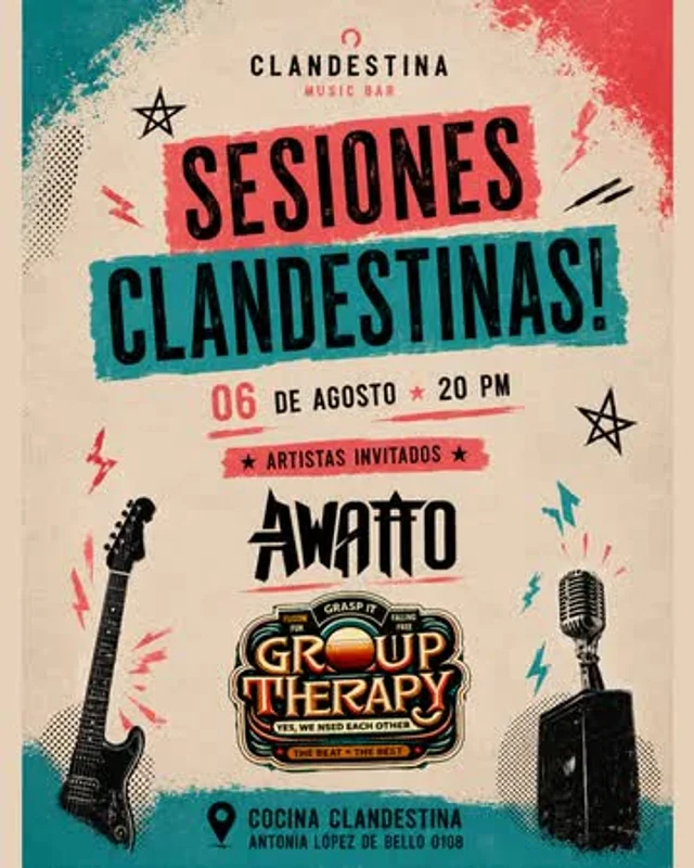 Sesiones Clandestinas Presenta: Group Therapy + Awatto En Vivo  ⚡ En Cocina Clandestina