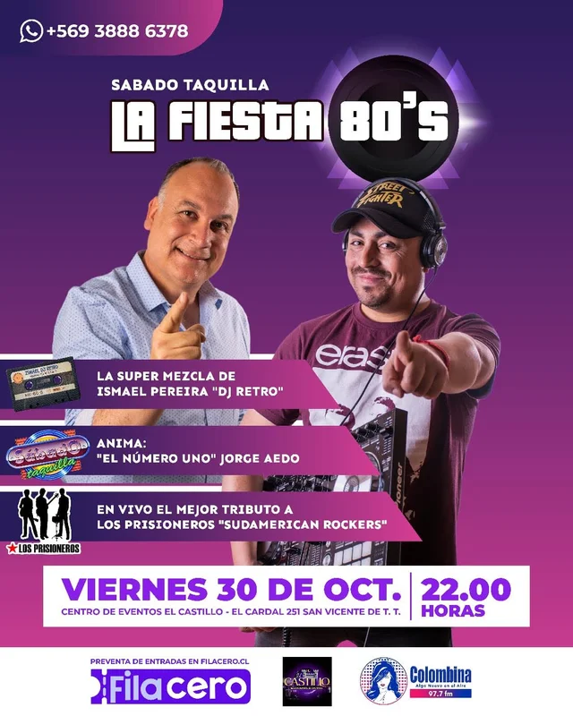 La Fiesta 80's con Jorge Aedo