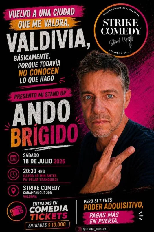 Pablo Zúñiga presenta "Ando Brígido" en Valdivia