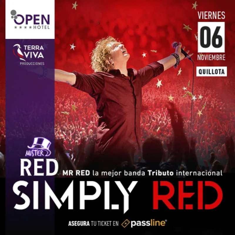 Open Hotel Quillota Presenta a Mr Red Tributo a Simply Red