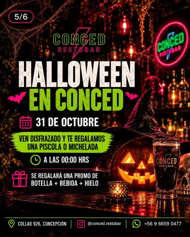 Noche de Halloween en Conced Restobar