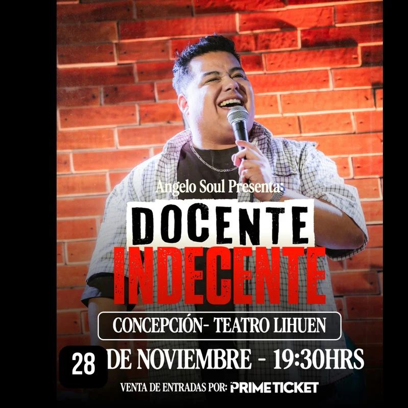 Angelo Soul presenta "DOCENTE INDECENTE" en Teatro Lihuén